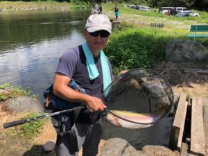 初の大物60cmの頂鱒。